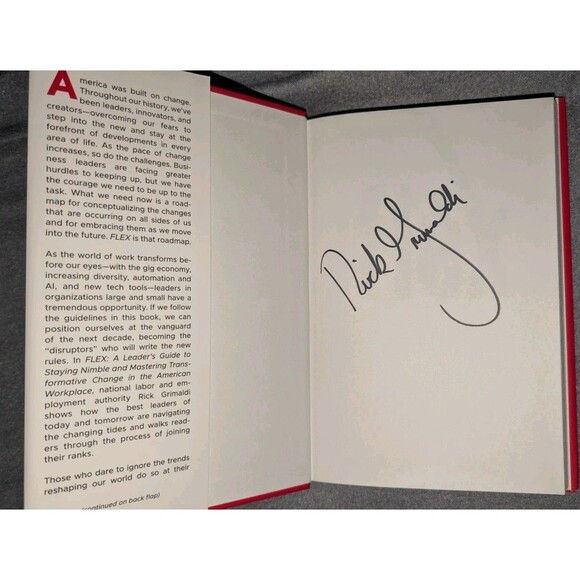 FLEX Rick Grimaldi SIGNED Hardcover Leader's Guide Nimble Change 2021 Wiley MINT - Picture 3 of 12